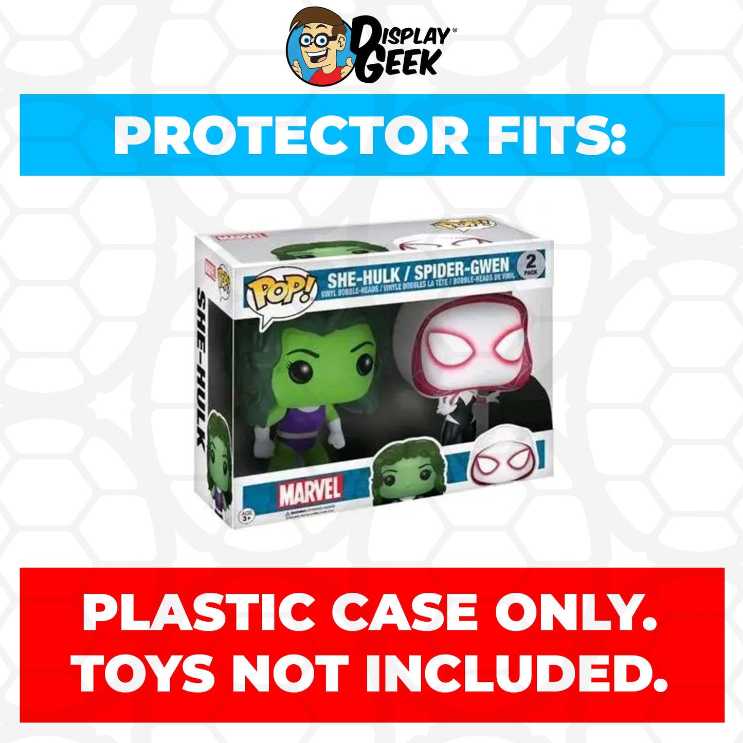 Pop Protector for 2 Pack She-Hulk & Spider-Gwen Funko Pop