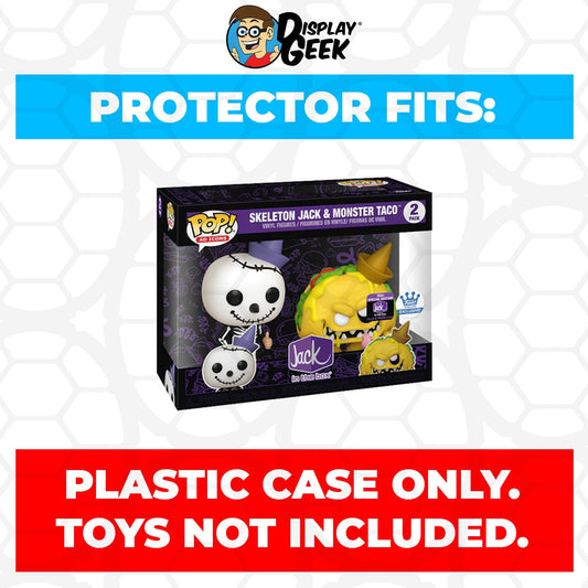 Pop Protector for 2 Pack Skeleton Jack & Monster Taco Funko Pop