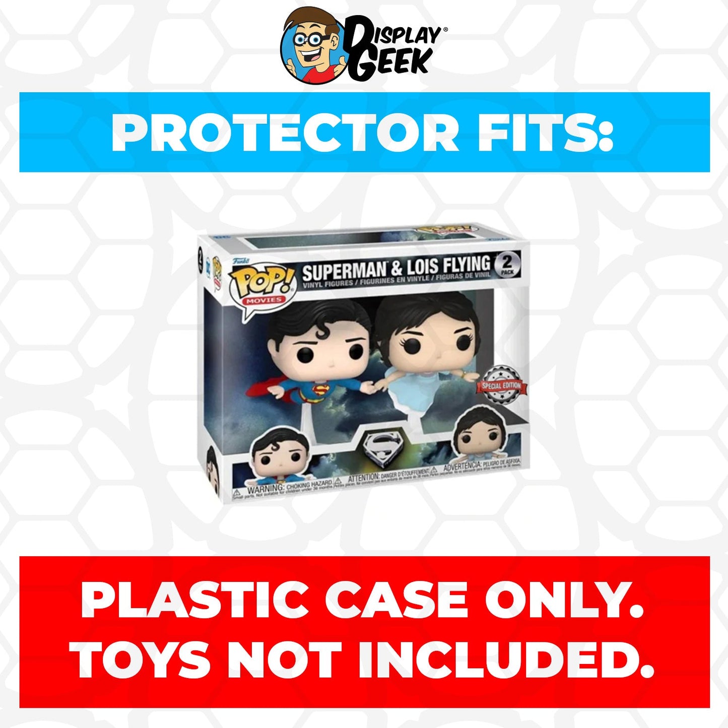 Pop Protector for 2 Pack Superman & Lois Flying Funko Pop