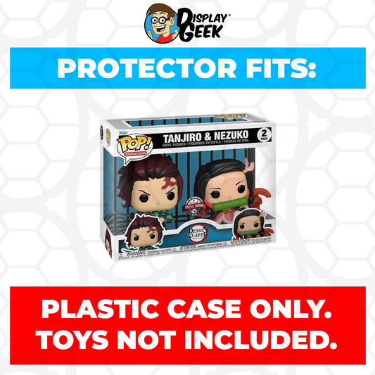 Pop Protector for 2 Pack Tanjiro & Nezuko Funko Pop