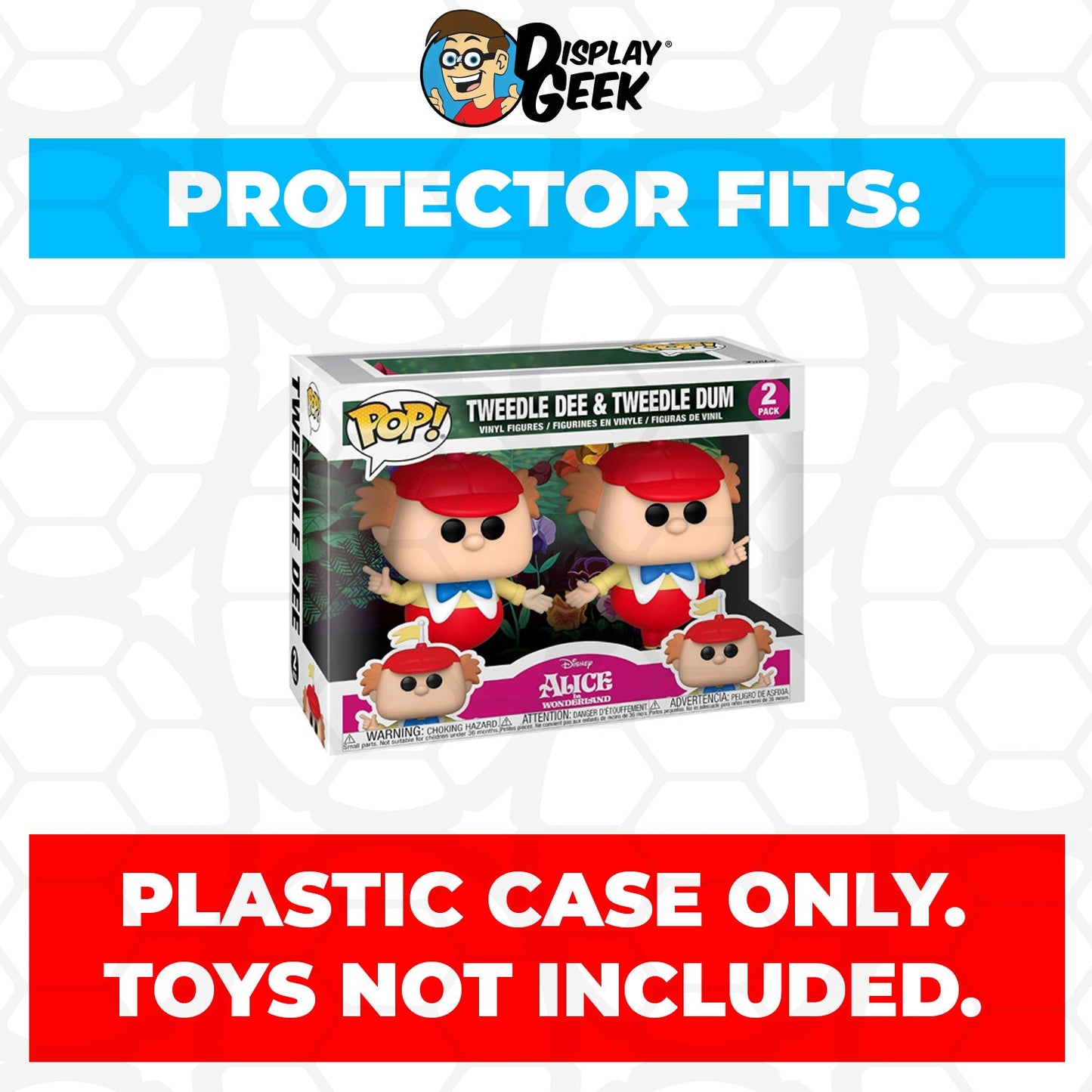Pop Protector for 2 Pack Tweedle Dee & Tweedle Dum Funko Pop