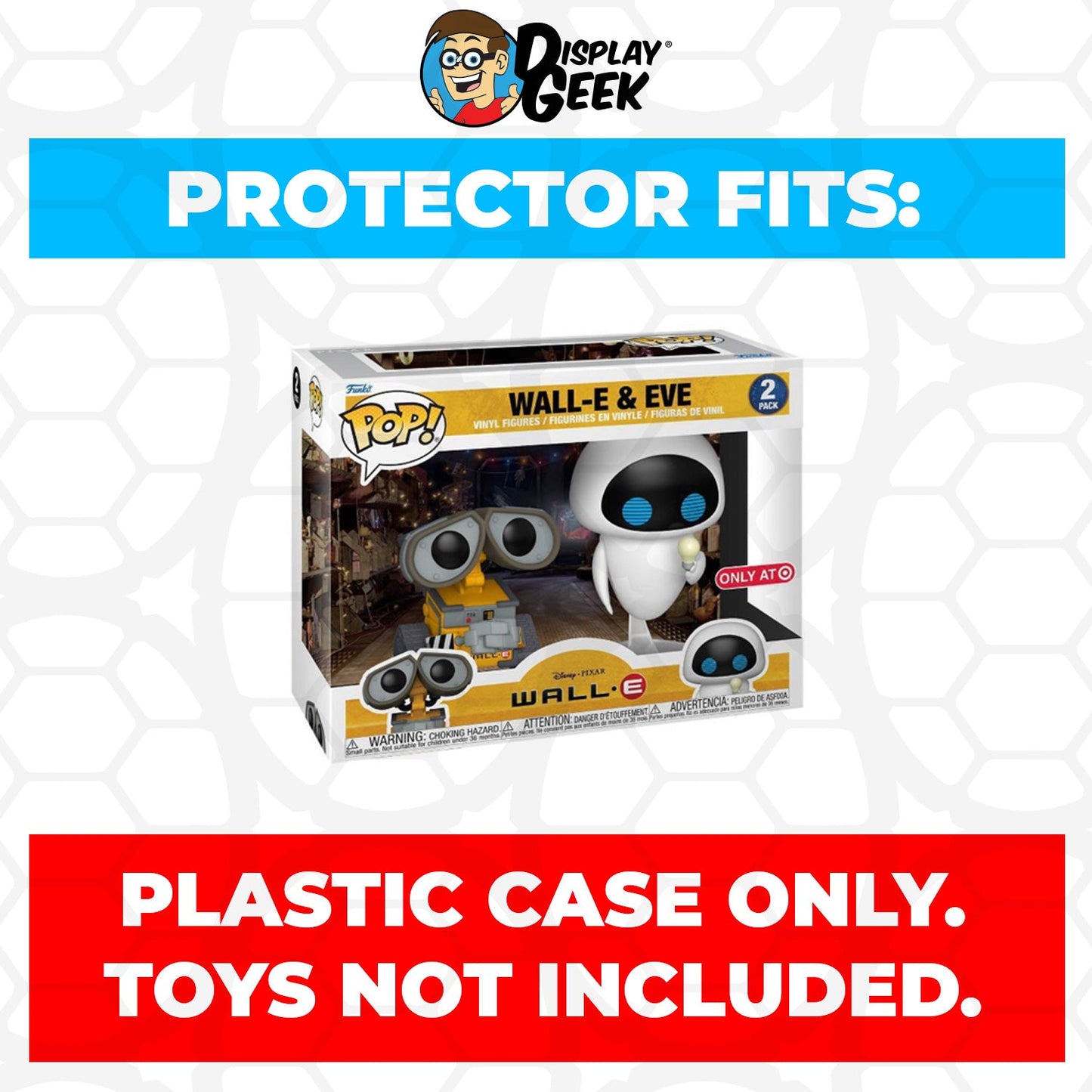 Pop Protector for 2 Pack Wall-E & Eve Funko Pop