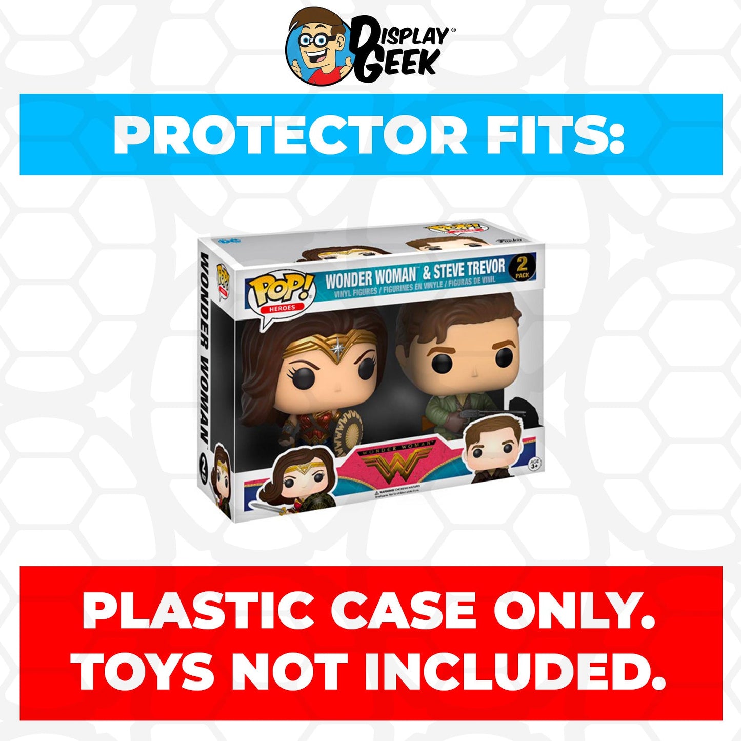 Pop Protector for 2 Pack Wonder Woman & Steve Trevor Funko Pop