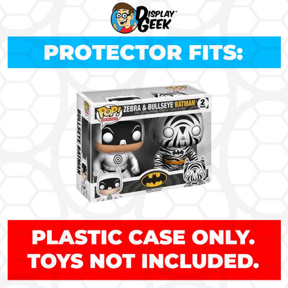 Pop Protector for 2 Pack Zebra & Bullseye Batman Funko Pop