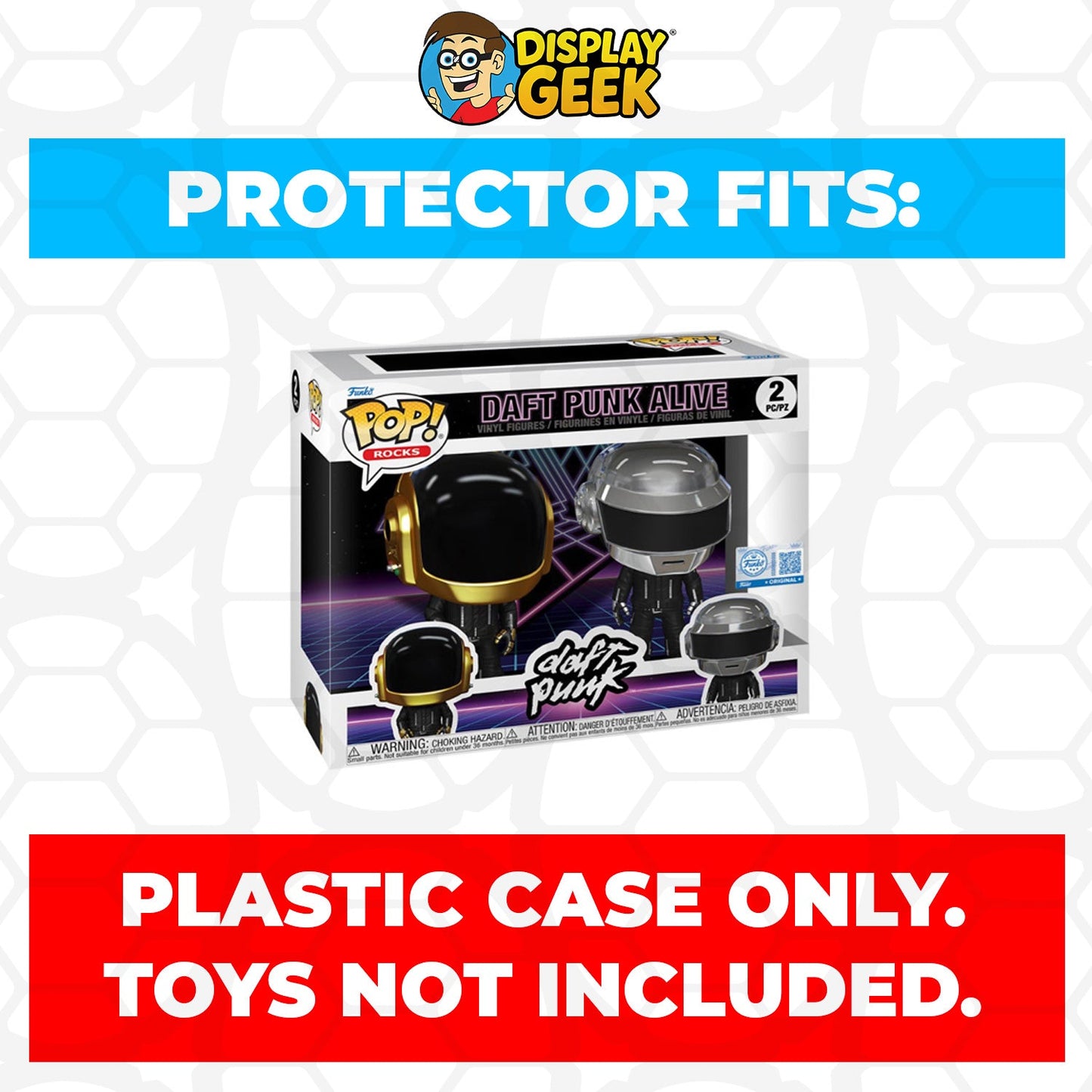 Pop Protector for Funko Pop 2 Pack Daft Punk Discovery Era Box