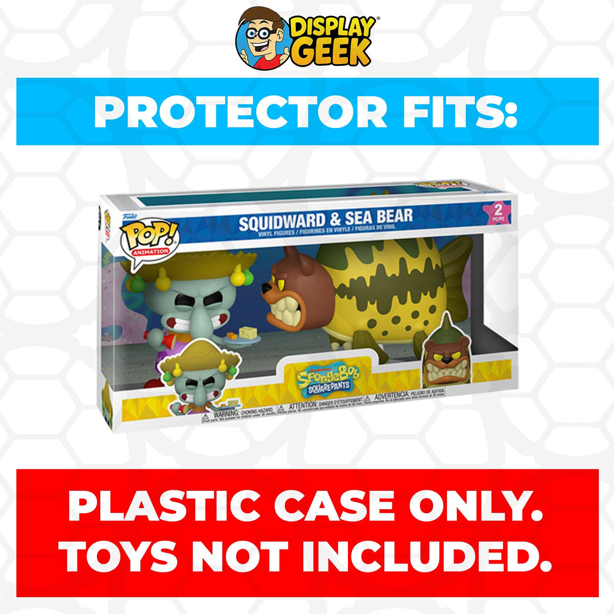 Pop Protector for Funko Pop 2 Pack Squidward & Sea Bear Box