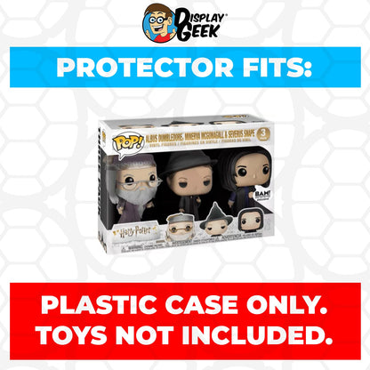 Pop Protector for 3 Pack Albus Dumbledore, Minerva McGonagall & Snape Funko Pop