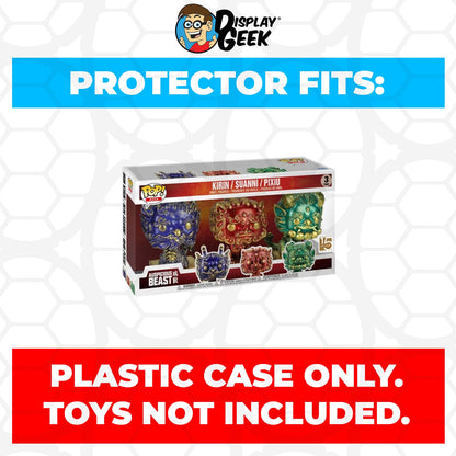 Pop Protector for 3 Pack Auspicious Beast Kirin, Suanni & Pixiu SDCC Funko Pop