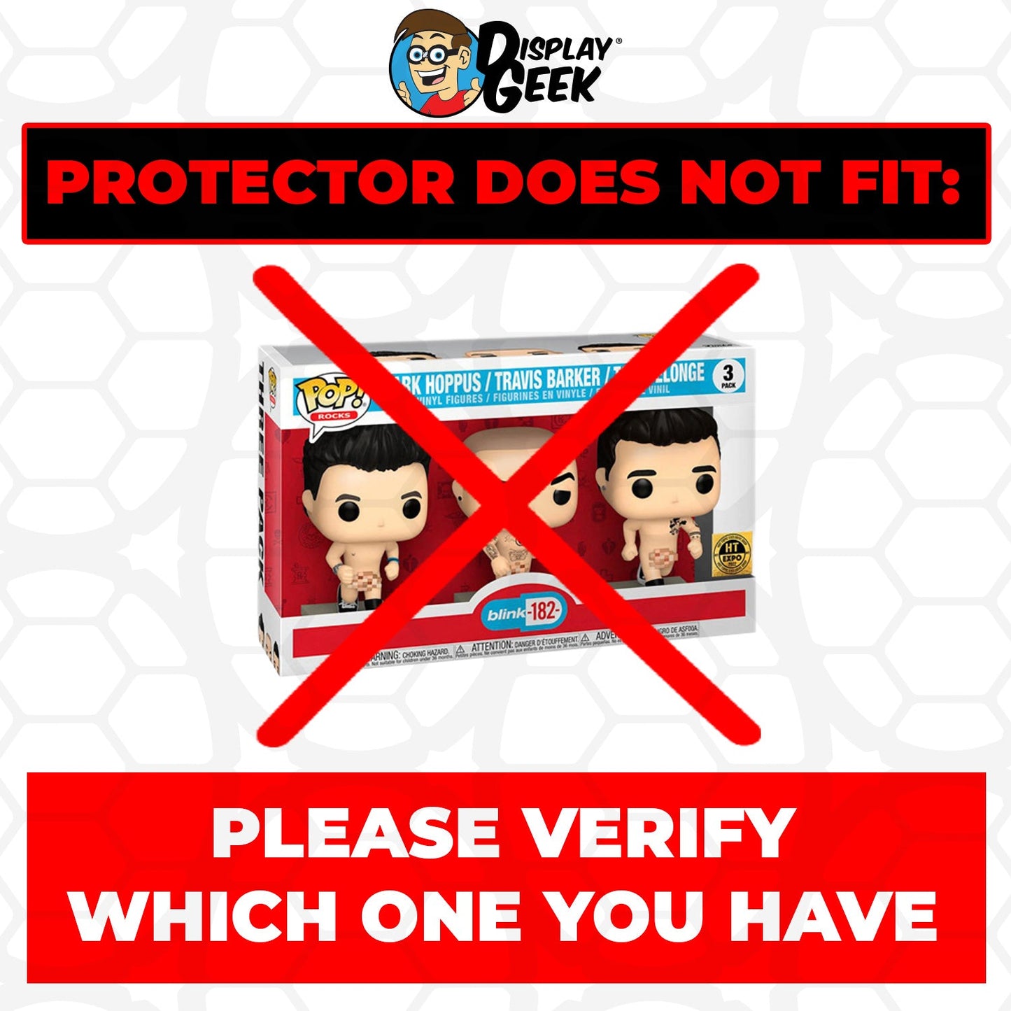 Pop Protector for 3 Pack Blink 182 Mark, Travis & Tom Playing Instruments Funko