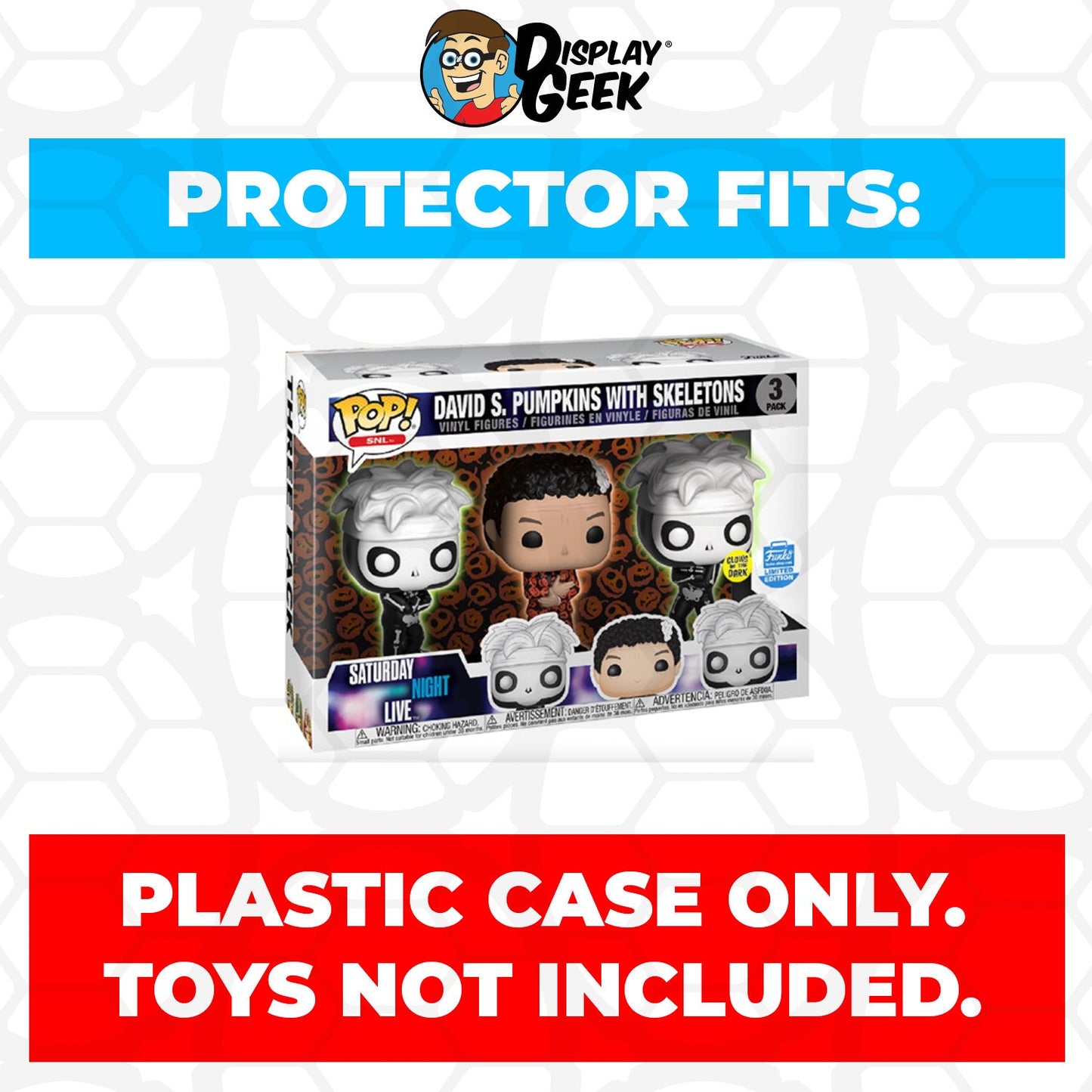 Pop Protector for 3 Pack SNL David S. Pumpkins with Skeletons Glow Funko Pop