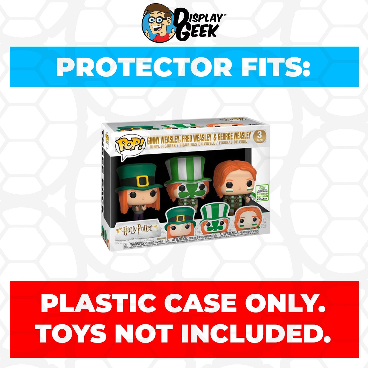 Pop Protector for 3 Pack Weasley Quidditch World Cup ECCC Funko Pop