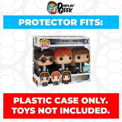 Pop Protector for 3 Pack Harry Potter, Ron Weasley & Hermione Granger Funko Pop