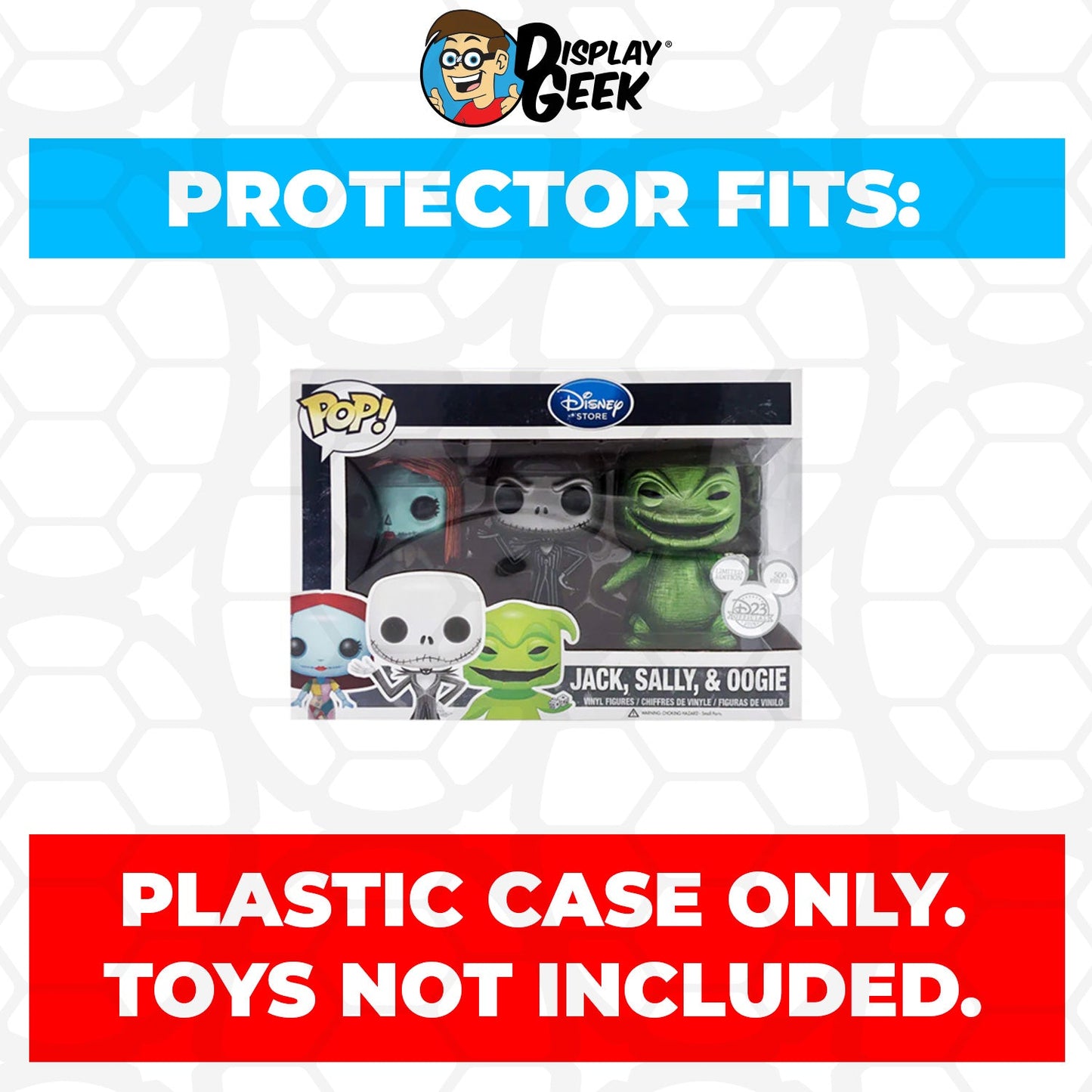 Pop Protector for 3 Pack Jack, Sally & Oogie Metallic D23 Expo Funko Pop