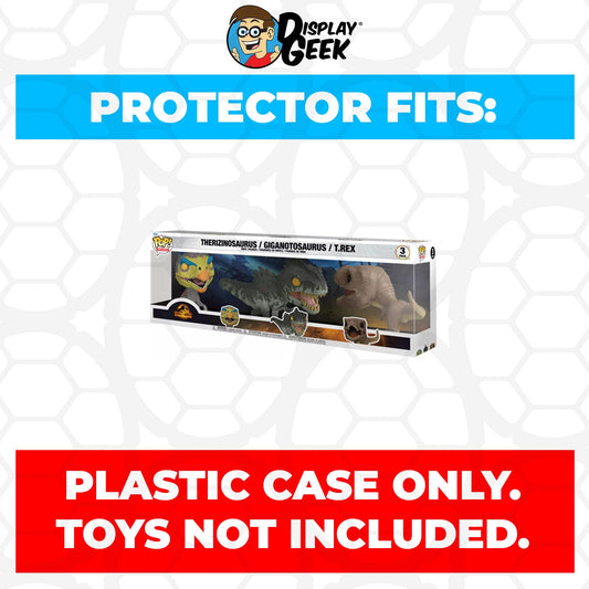 Pop Protector for 3 Pack Therizinosaurus & Giganotosaurus & T.Rex Funko Pop