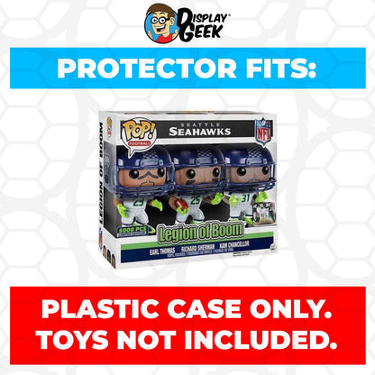 Pop Protector for 3 Pack Julian Edelman, Tom Brady & Rob Gronkowski Funko Pop