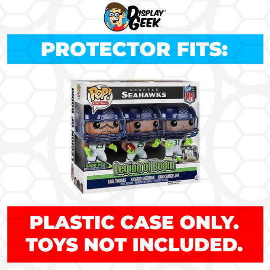 Pop Protector for 3 Pack Legion of Boom Earl, Richard & Kam Funko Pop