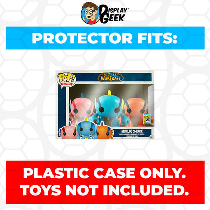 Pop Protector for 3 Pack World of Warcraft Murloc Pink, Blue & Orange Funko Pop