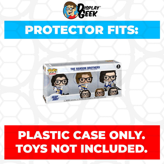Pop Protector for 3 Pack Slap Shot The Hanson Brothers Funko Pop