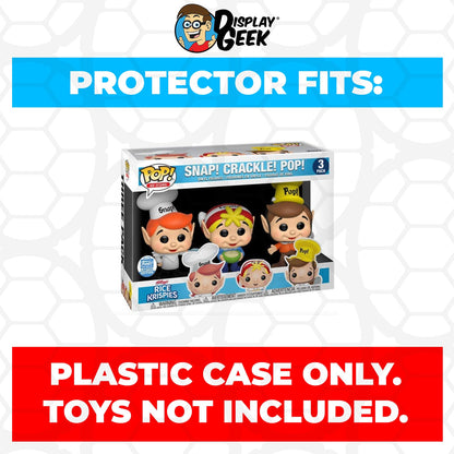 Pop Protector for 3 Pack Rice Krispies Snap! Crackle! Pop! Funko Pop