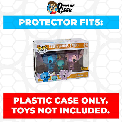 Pop Protector for 3 Pack Stitch, Scrump & Angel Funko Pop