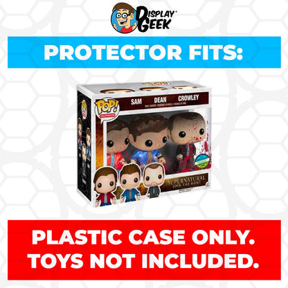 Pop Protector for 3 Pack Supernatural Sam, Dean & Crowley Bloody NYCC Funko Pop
