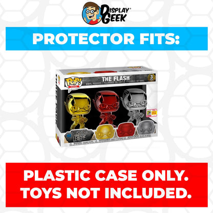 Pop Protector for 3 Pack The Flash Chrome SDCC Funko Pop