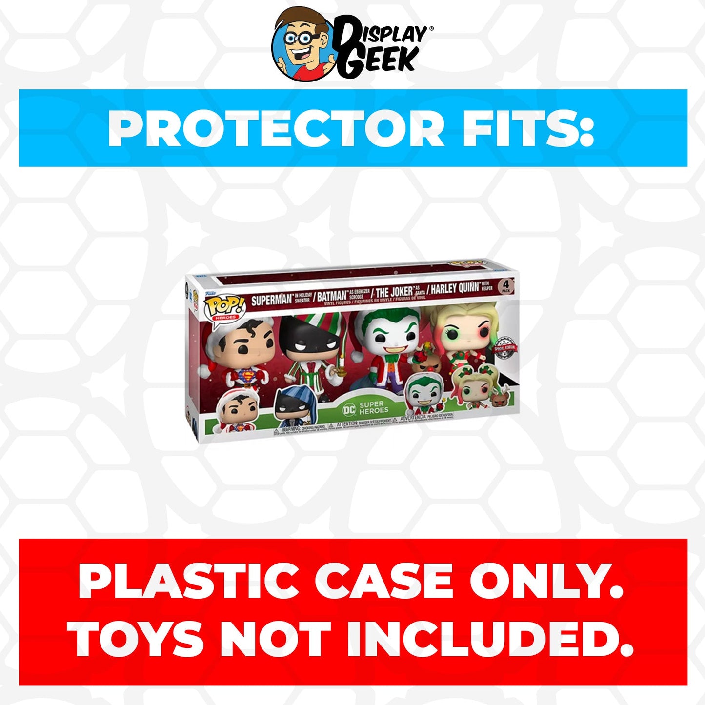 Pop Protector for 4 Pack DC Holiday Funko Pop