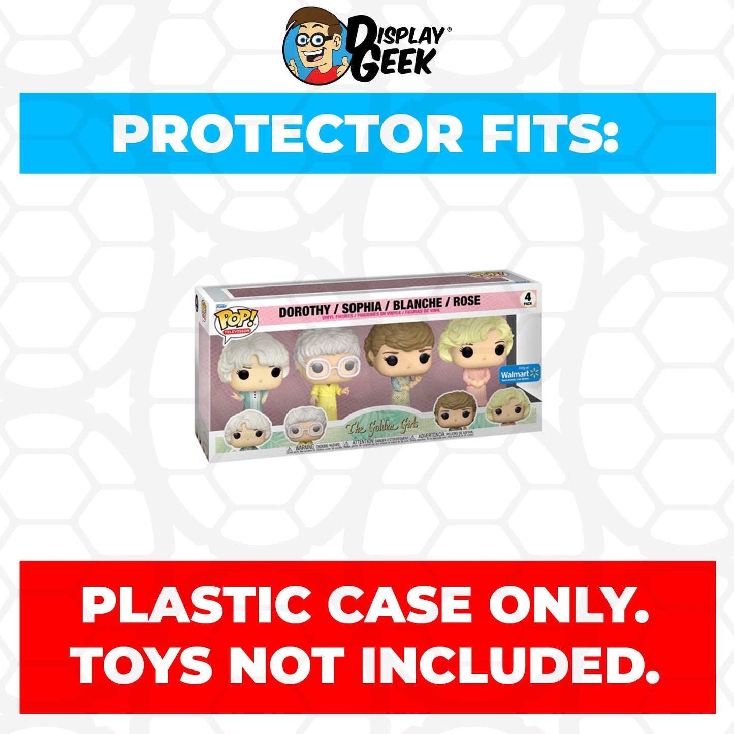 Pop Protector for 4 Pack Golden Girls Dorothy, Sophia, Blanche & Rose Funko Pop