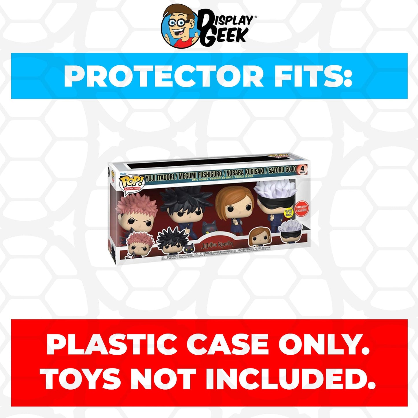 Pop Protector for 4 Pack Jujutsu Kaisen Glow Funko Pop
