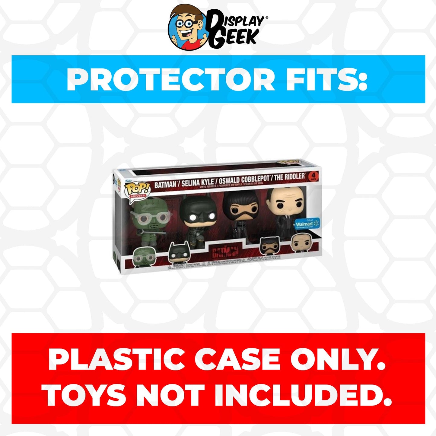 Pop Protector for 4 Pack The Batman, Selina, Oswald & Riddler Funko Pop
