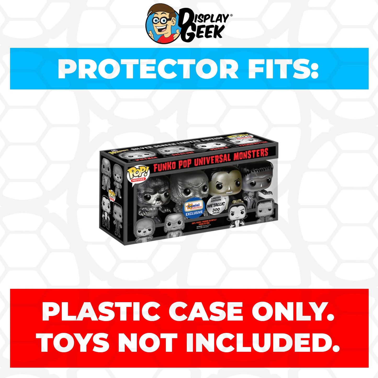 Pop Protector for 4 Pack Universal Monsters Black & White Funko Pop