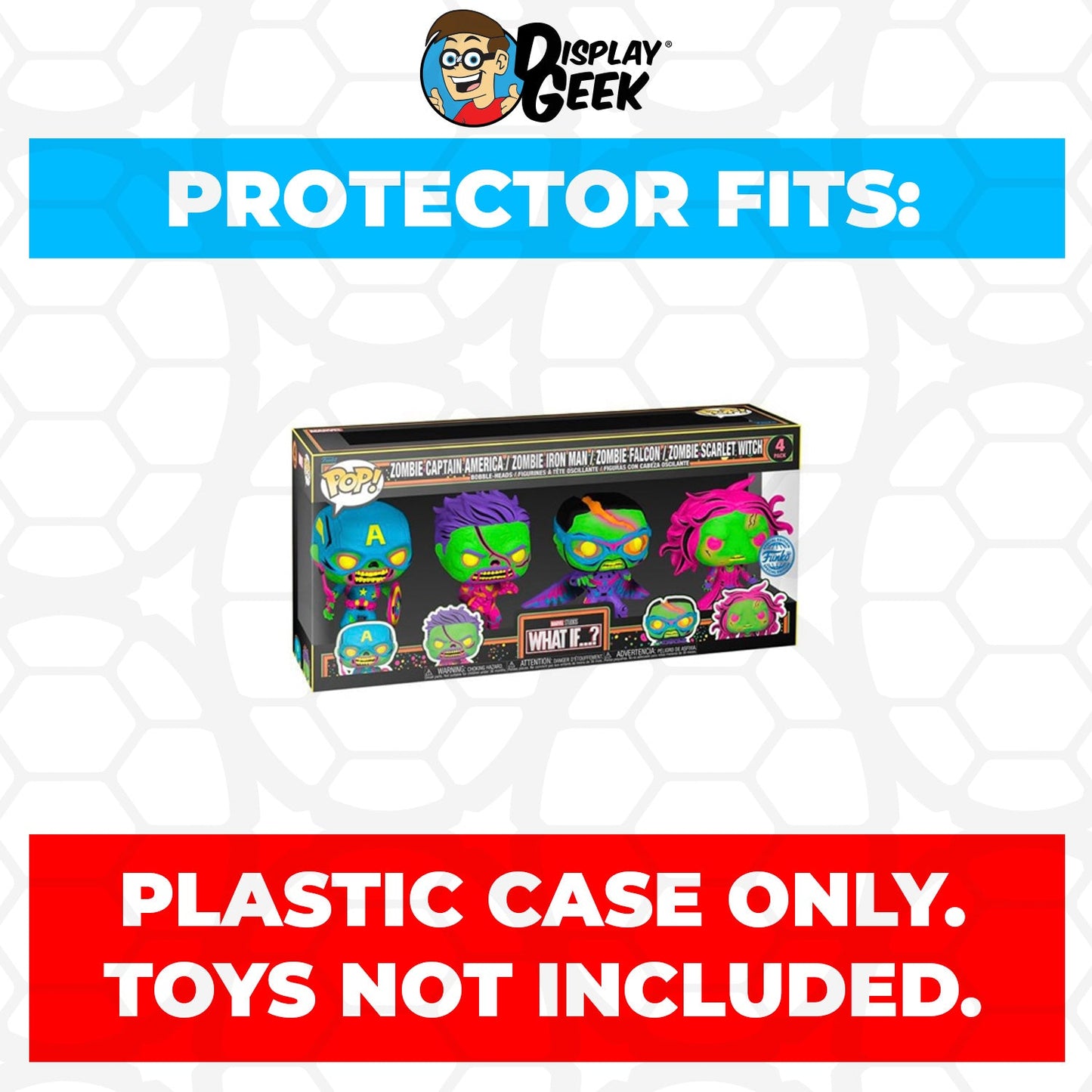 Pop Protector for 4 Pack What If Zombie Blacklight Funko Pop