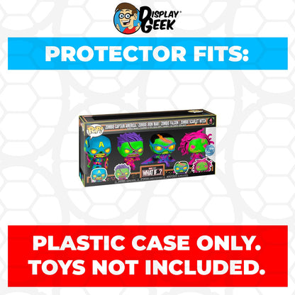 Pop Protector for 4 Pack What If Zombie Blacklight Funko Pop