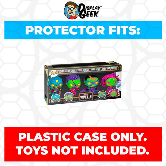 Pop Protector for 4 Pack What If Zombie Blacklight Funko Pop