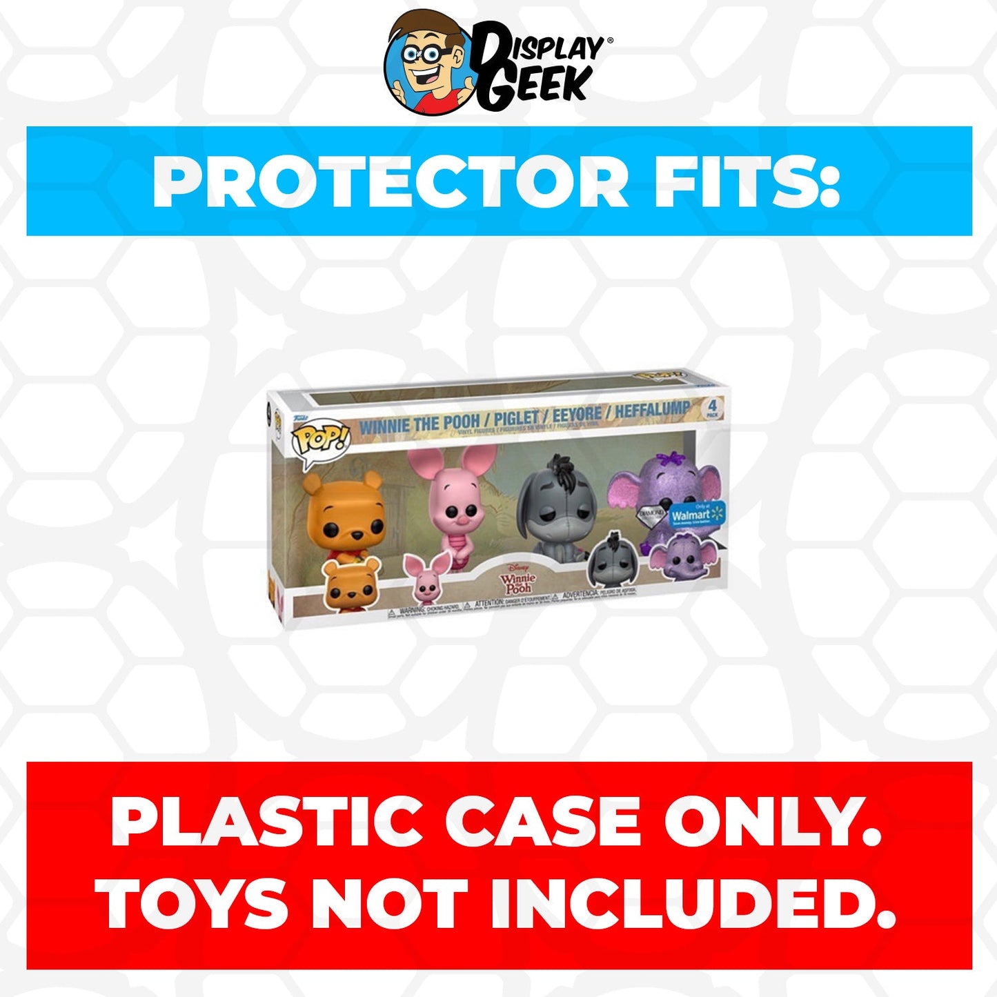 Pop Protector for 4 Pack Winnie, Piglet, Eeyore & Heffalump Diamond Funko Pop