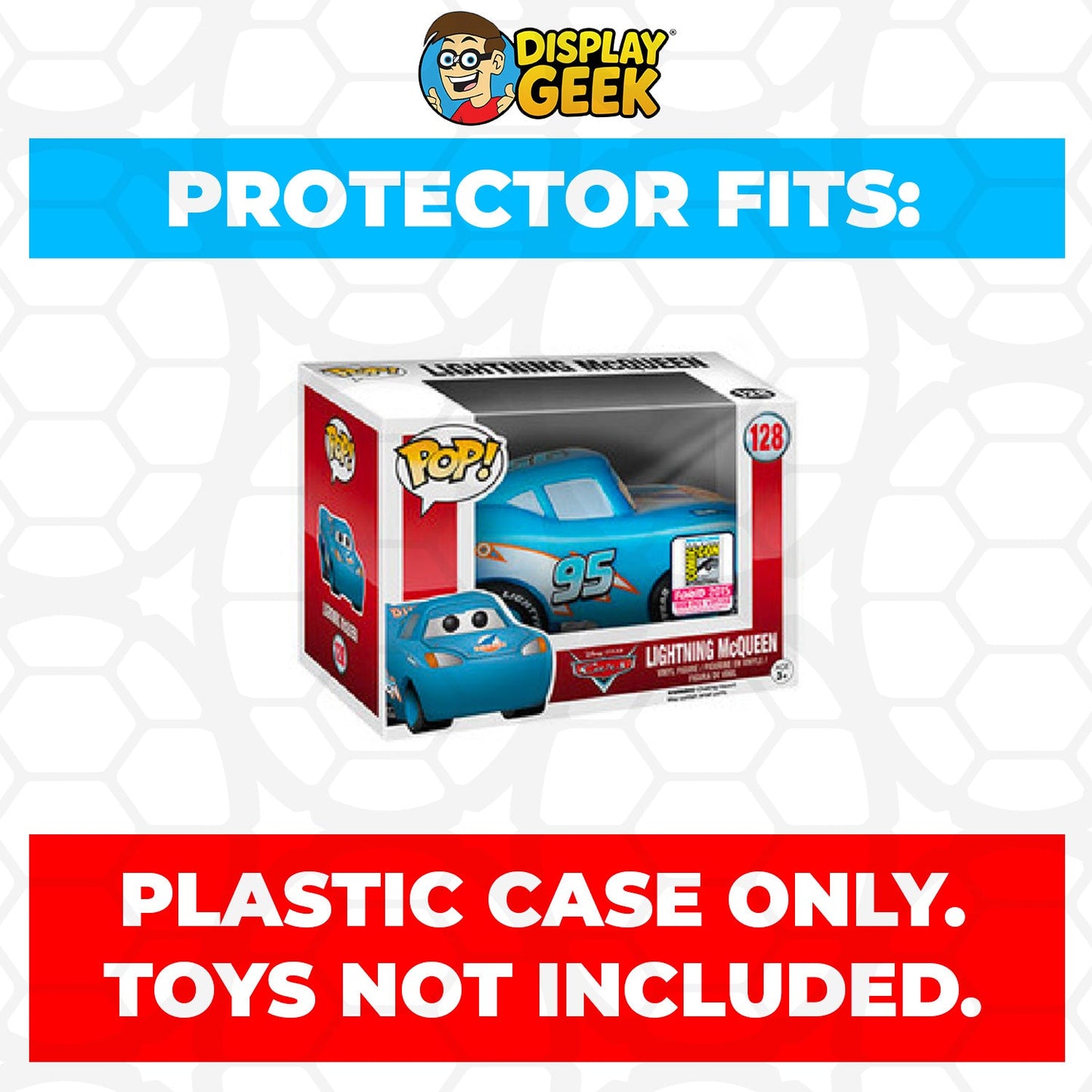 Pop Protector for 4 inch Funko Pop Cars - Lightning McQueen Red #128