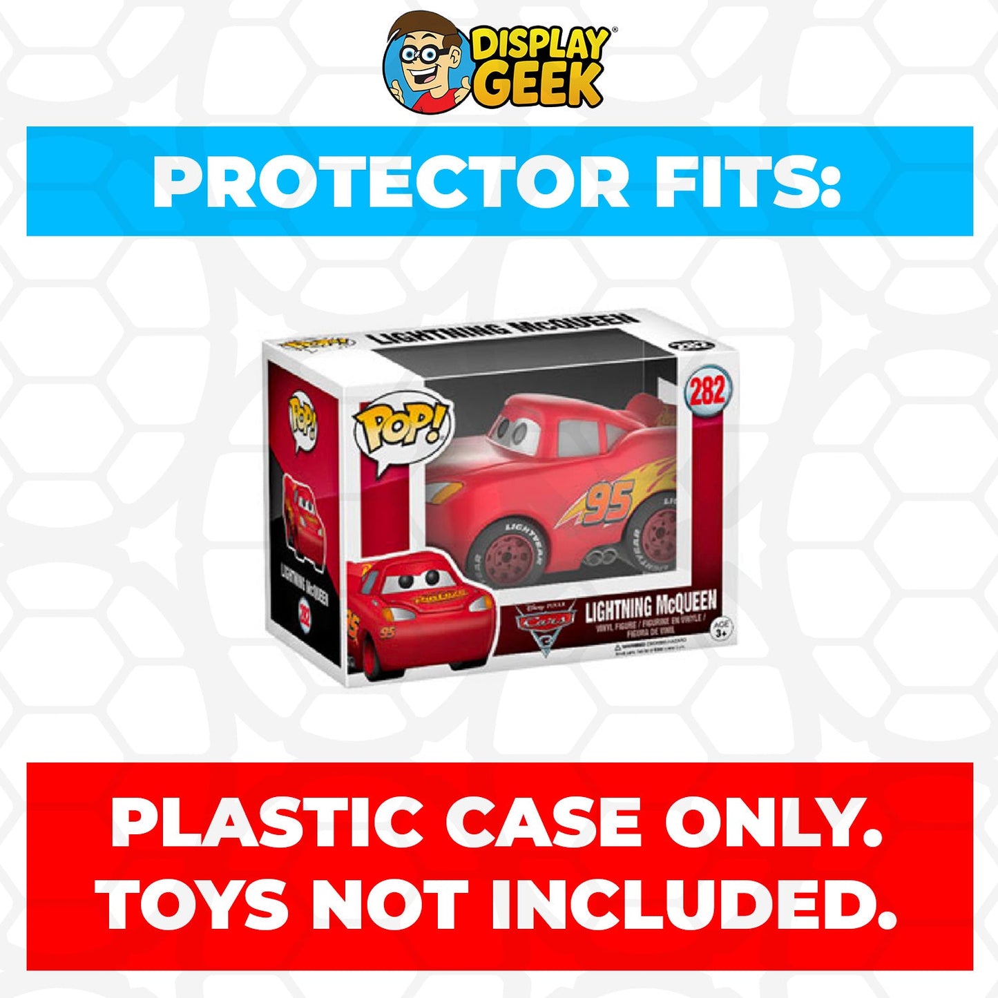 Pop Protector for 4 inch Funko Pop Cars - Lightning McQueen Red #128
