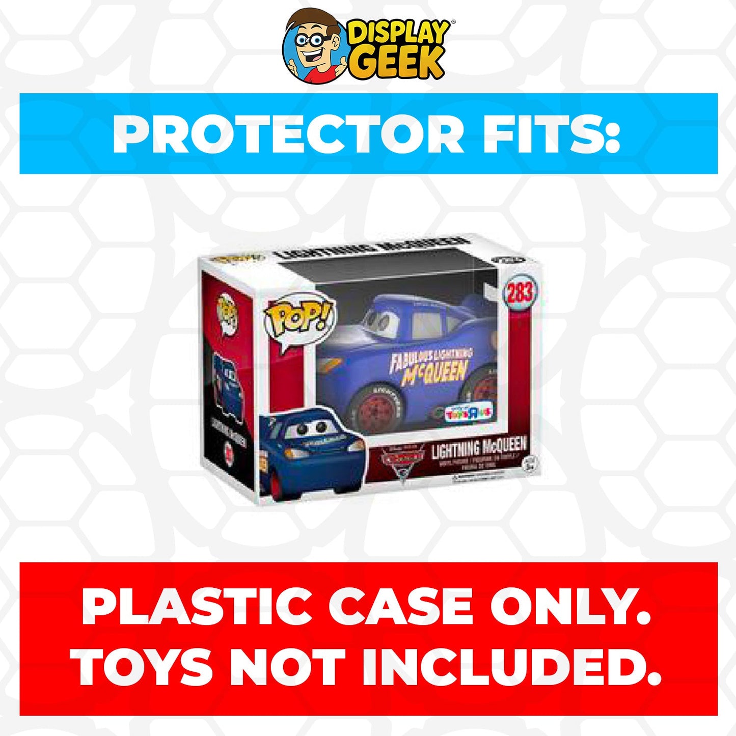 Pop Protector for 4 inch Funko Pop Cars - Lightning McQueen Red Chrome #282