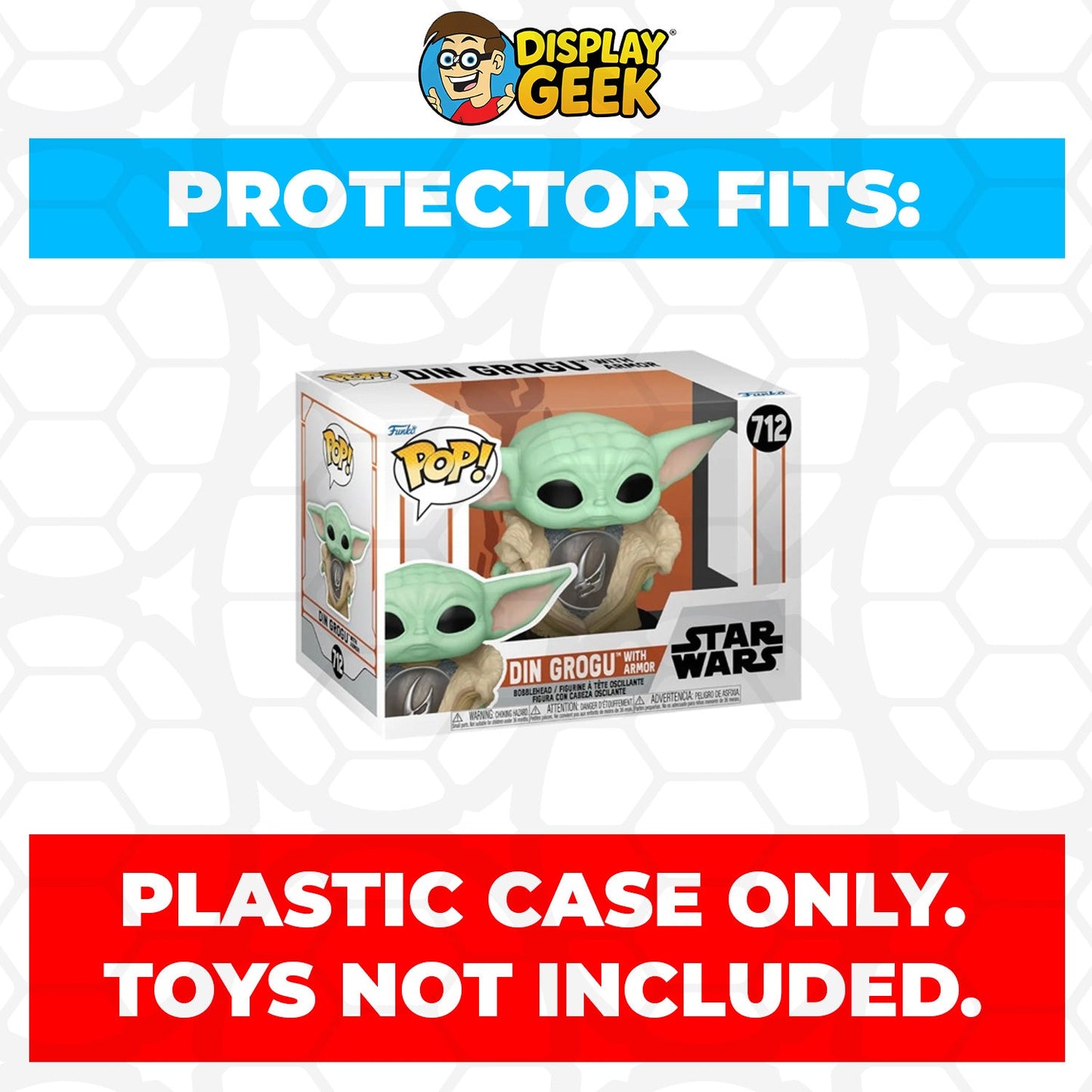 Pop Protector for 4 inch Funko Pop Din Grogu with Armor #712