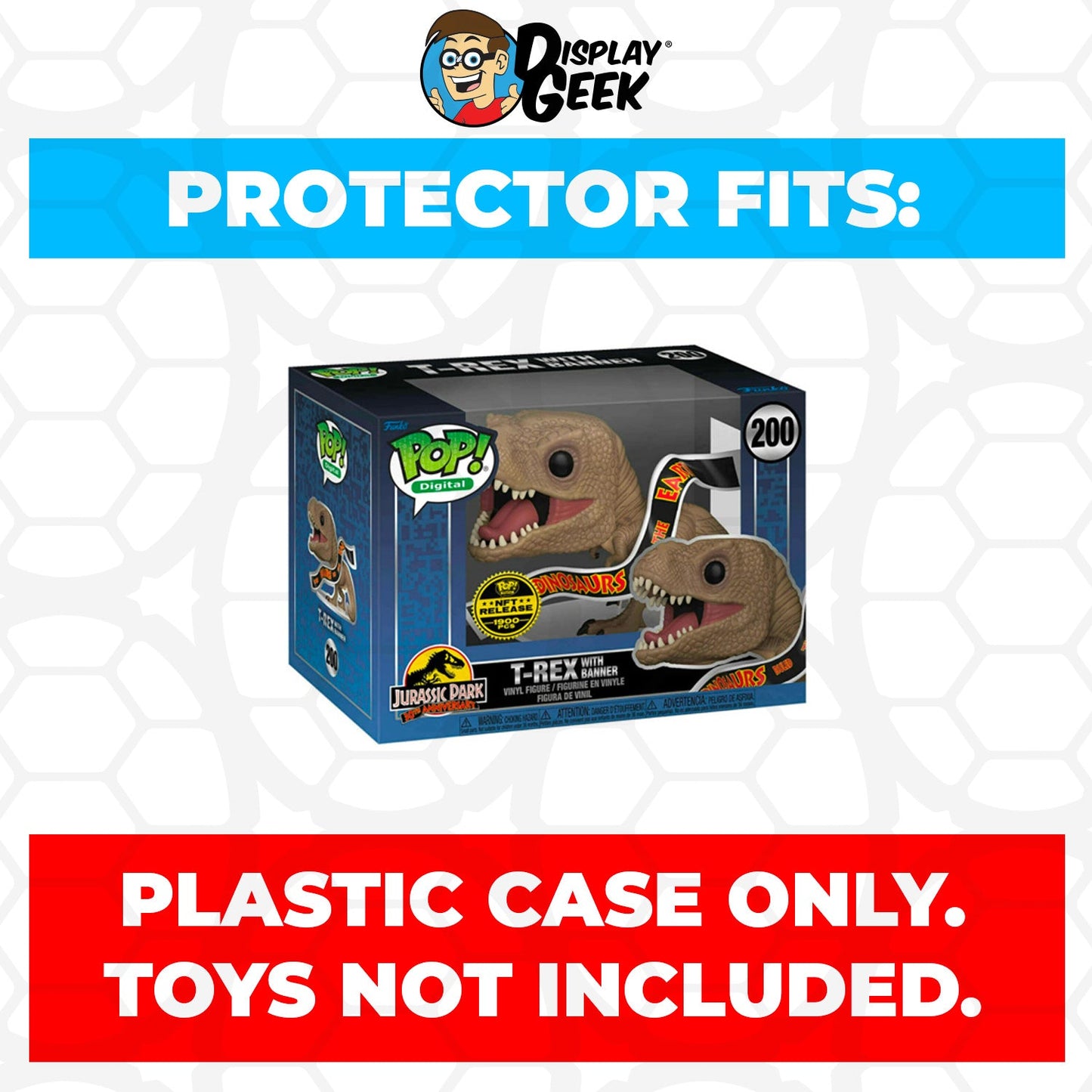 Pop Protector for 4 inch Funko Pop NFT Jurassic Park - Freddy Funko as Dr. Ian Malcolm #205