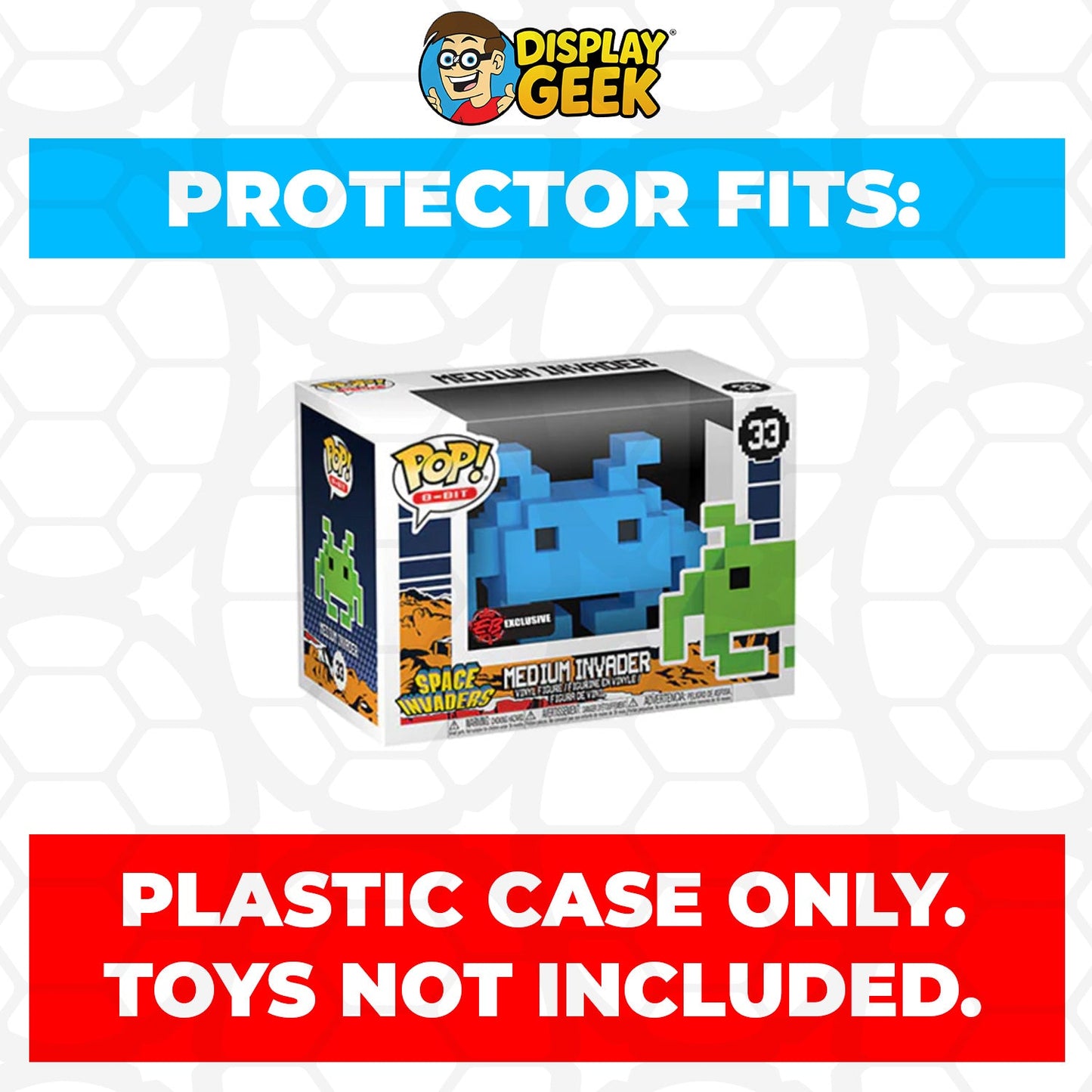 Pop Protector for 4 inch Funko Pop Space Invaders - Medium Invader #33
