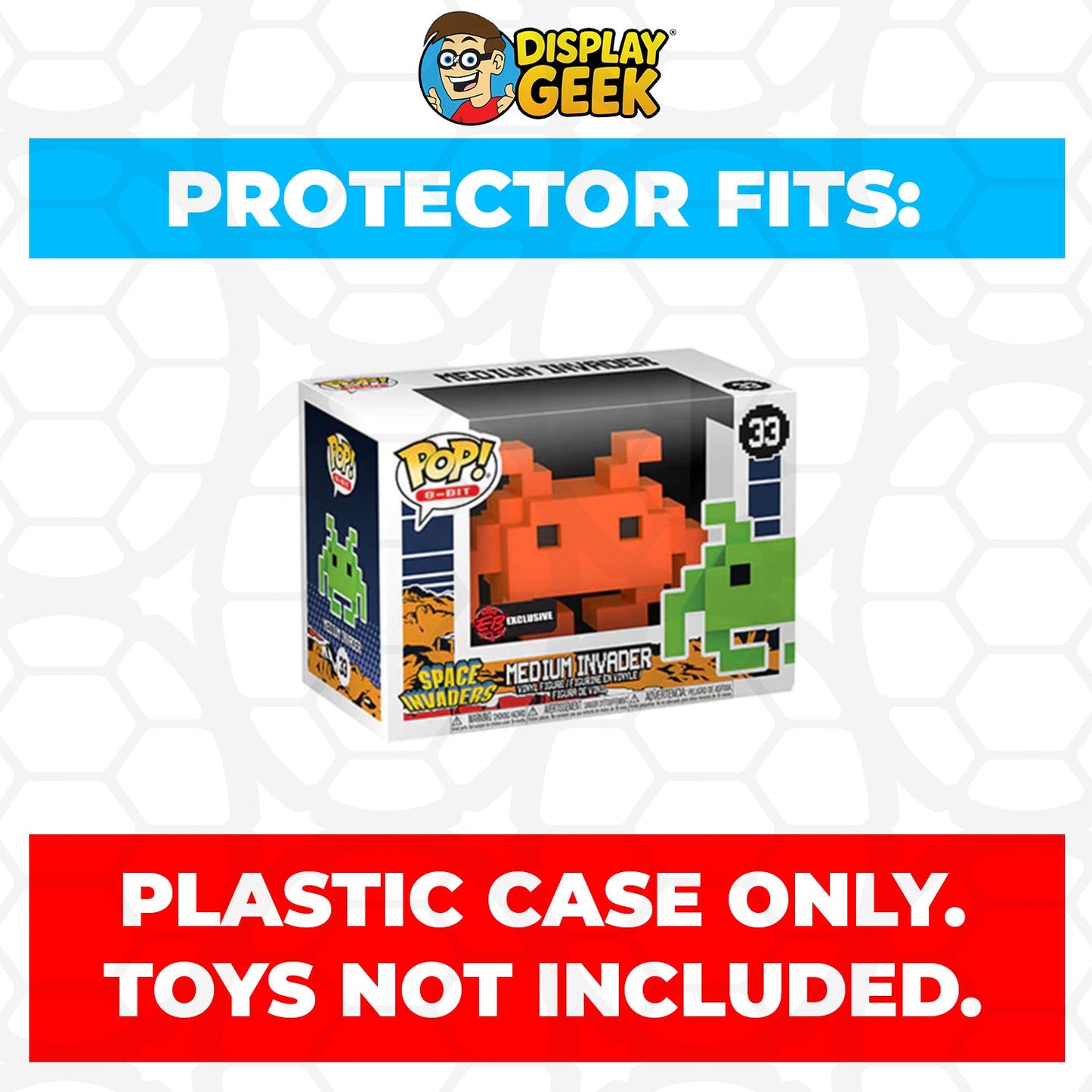 Pop Protector for 4 inch Funko Pop Space Invaders - Medium Invader #33