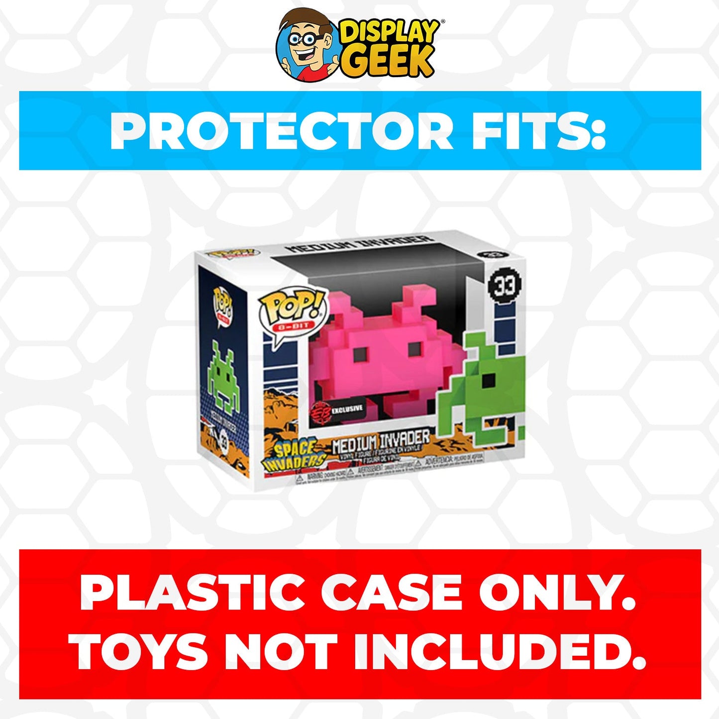 Pop Protector for 4 inch Funko Pop Space Invaders - Medium Invader #33