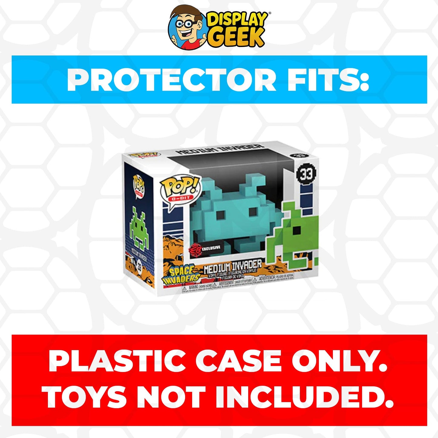 Pop Protector for 4 inch Funko Pop Space Invaders - Medium Invader #33