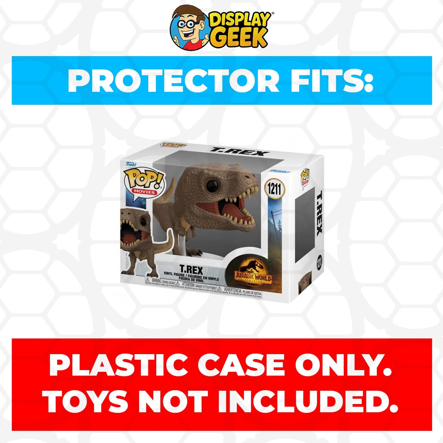Pop Protector for 4 inch Funko Pop Jurassic World - T.Rex #1211