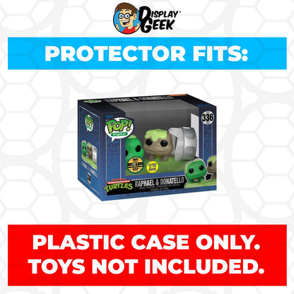 Pop Protector for 4 inch Funko Pop NFT Leonardo & Michelangelo Glow #335