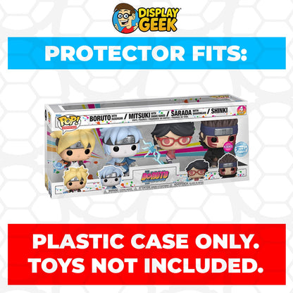Pop Protector for Funko Pop 4 Pack Boruto, Mitsuki, Sarada & Shinki Flocked Box