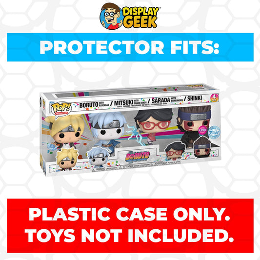 Pop Protector for Funko Pop 4 Pack Boruto, Mitsuki, Sarada & Shinki Flocked Box