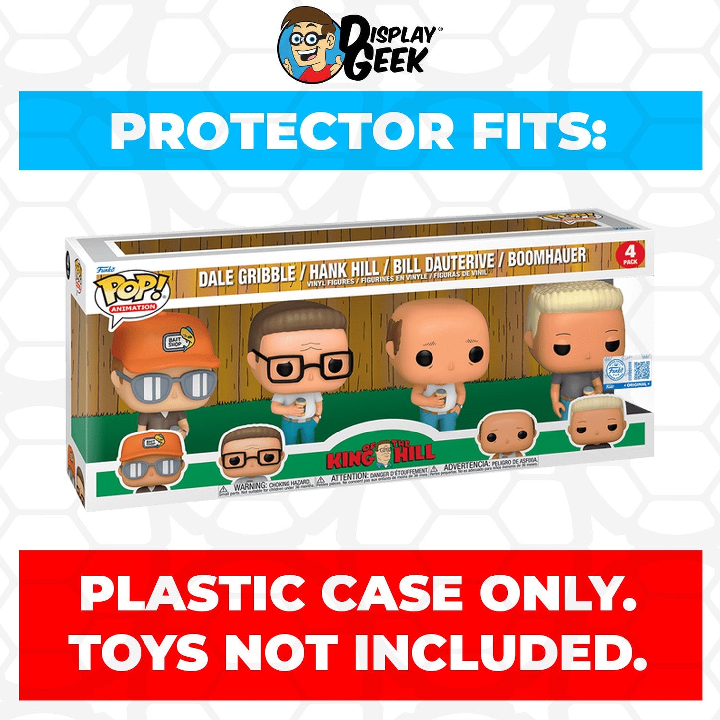 Pop Protector for 4 Pack King of the Hill Funko Pop