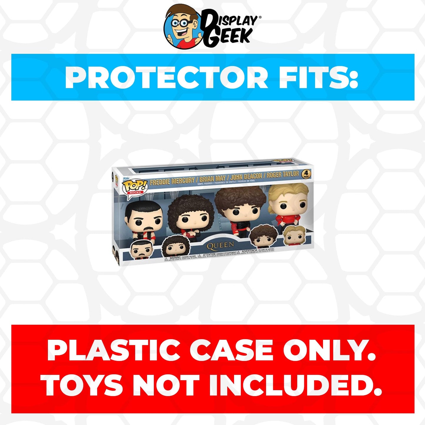 Pop Protector for 4 Pack Queen Radio Gaga Funko Pop